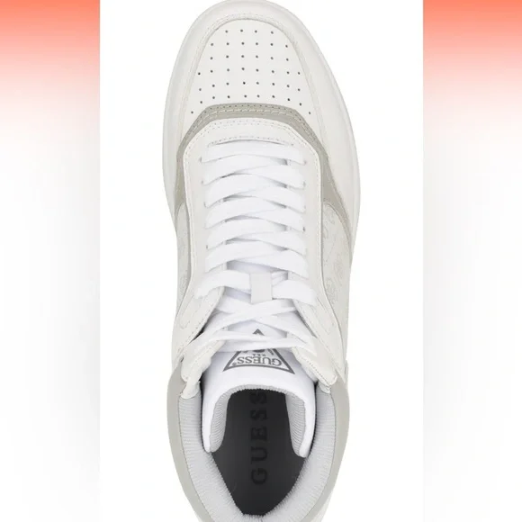New Guess White and Gray High-Top Sneakers Sz 13